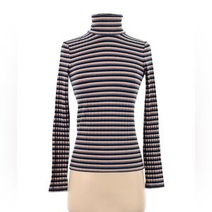Madewell multicolored striped long sleeve turtle neck, S
